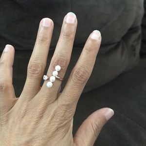 Faux perle ring